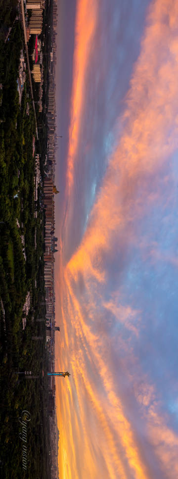 雨后京城又遇靓丽晚霞